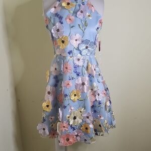 Rare Editions Pastel Floral Kids Dress